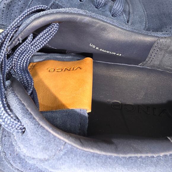VINCE BLUE MASON SNEAKER SUEDE LEATHER GUM SOLE CASUAL SHOE SIZE 9 - Picture 6 of 11